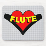 Flute Over Heart Mouse Pad