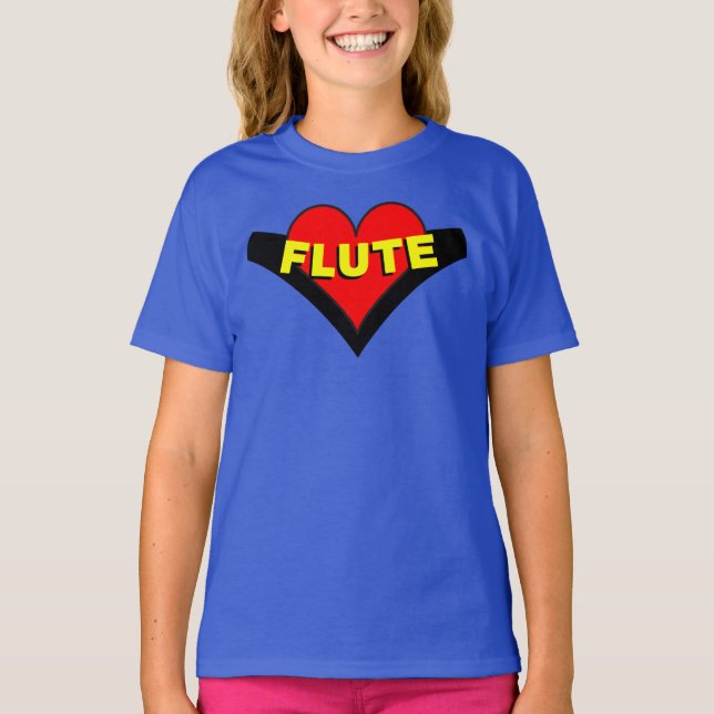 Flute Over Heart T-Shirt (Front)