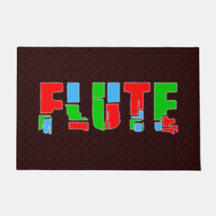 Flute Patchwork Text Doormat