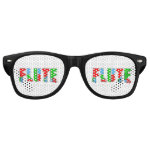 Flute Patchwork Text Retro Sunglasses