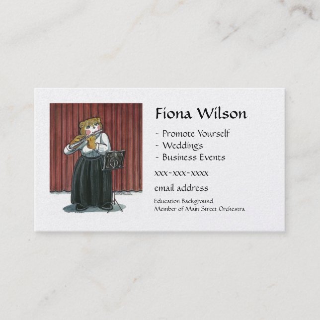 Flute Player Business Card (Front)