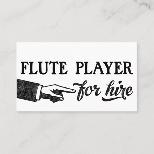 Flute Player Business Cards _ Cool Vintage