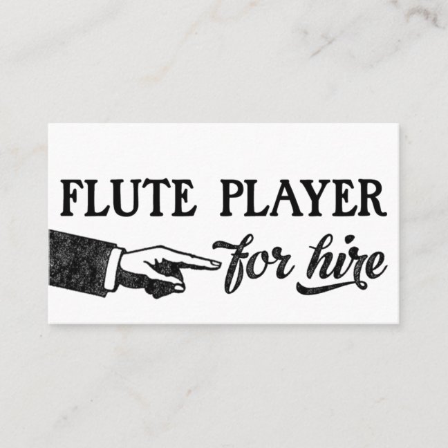 Flute Player Business Cards – Cool Vintage