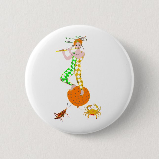 Flute player  button (Front)