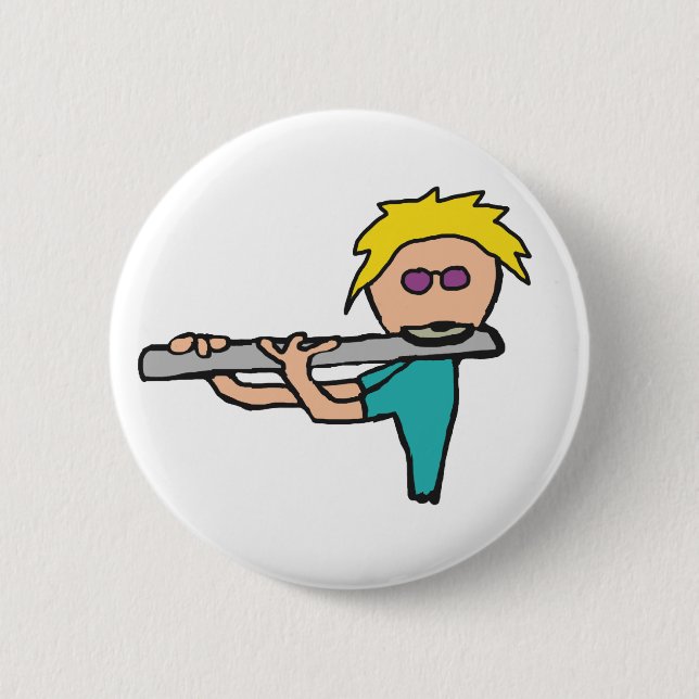 Flute Player Button (Front)
