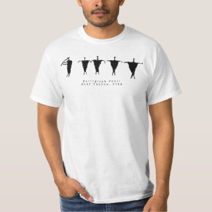 Flute Player & Caravan Petroglyph Panel T-Shirt