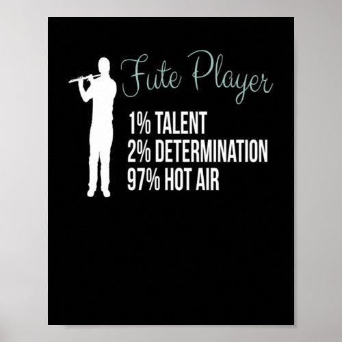 Flute Player Flute Instrument Poster