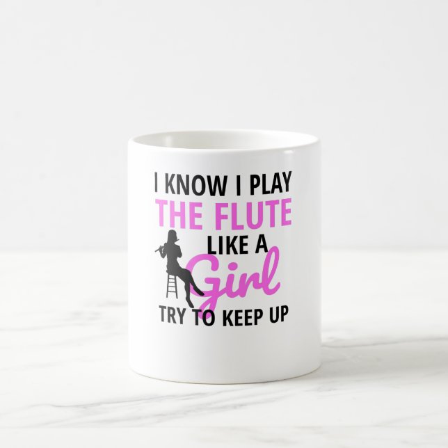 Flute Player Gifts For Women | Flute Flutist Girl Coffee Mug (Center)