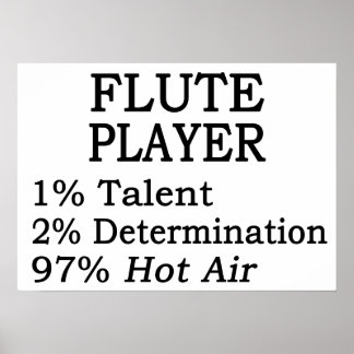 Flute Player Hot Air Poster