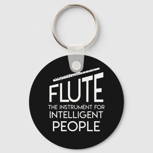 Flute Player Instrument Intelligent People Keychain