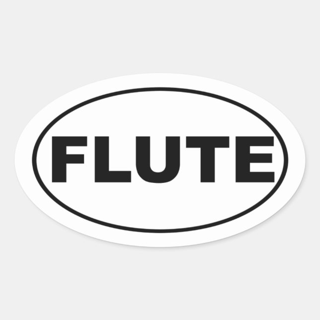 Flute Player Oval Sticker (Front)