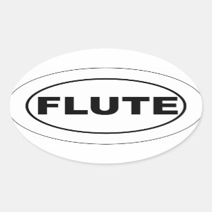 Flute Player Oval Sticker