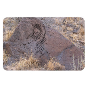 Flute Player Petroglyph Magnet