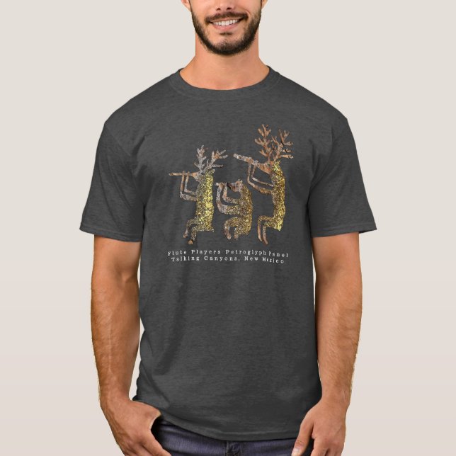 Flute Player Petroglyph T-Shirt (Front)