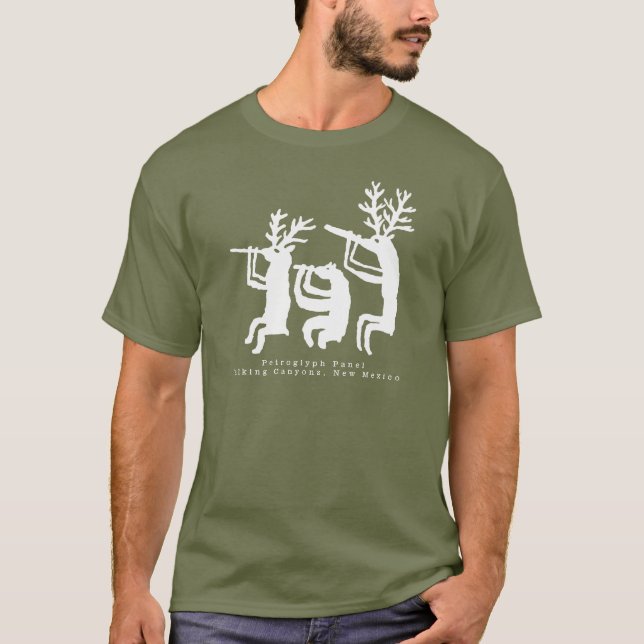 Flute Player Petroglyph T-Shirt (Front)