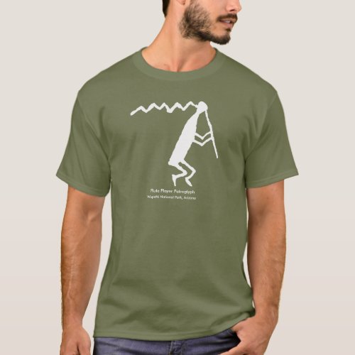 Flute Player Petroglyph T_Shirt
