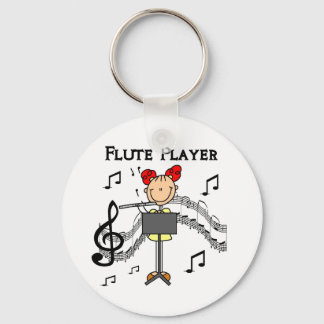 Flute Player T-shirts and Gifts Keychain