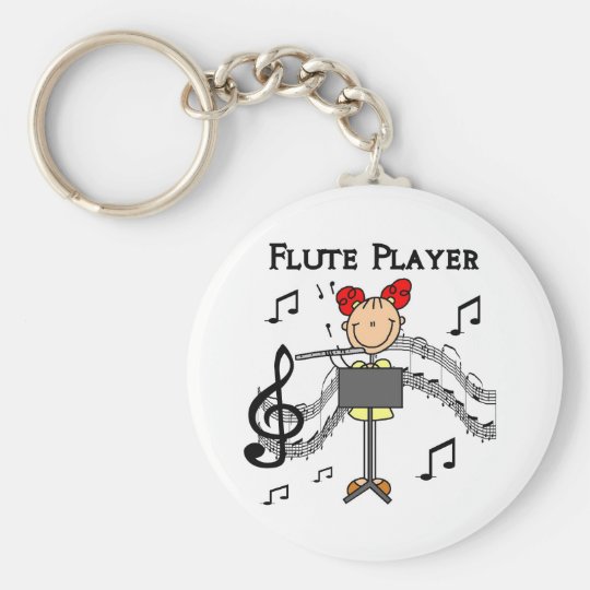 Flute Player Tshirts and Gifts Keychain