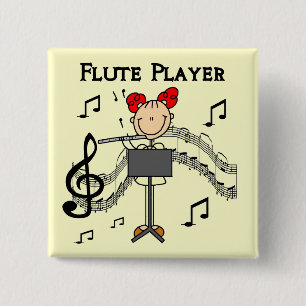 Flute Player T-shirts and Gifts Pinback Button