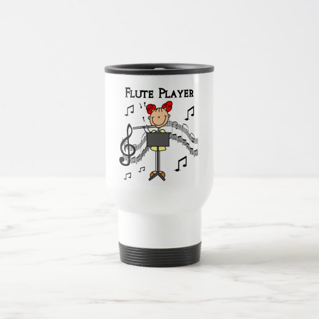 Flute Player T-shirts and Gifts Travel Mug (Center)