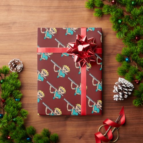 Flute Player Wrapping Paper