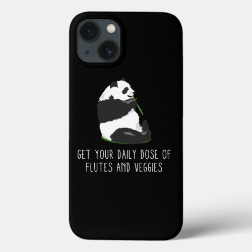 Flute Players Gifts Panda Flute Print Music Pun Pr iPhone 13 Case