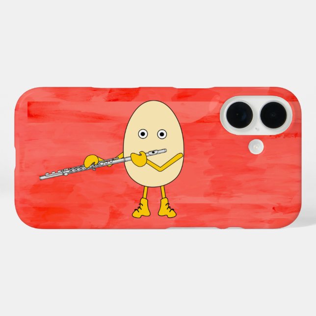 Flute Playing Egghead Case-Mate iPhone Case (Back (Horizontal))