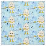 Flute Playing Egghead Fabric