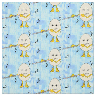 Flute Playing Egghead Fabric