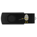 Flute Playing Egghead Flash Drive