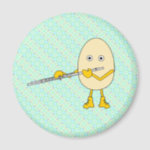 Flute Playing Egghead Magnet