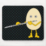 Flute Playing Egghead Mouse Pad