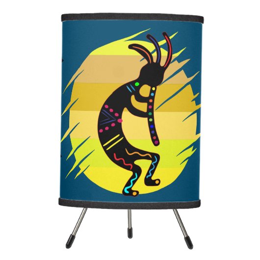 Flute Playing Kokopelli Southwestern Table Lamp (Front)