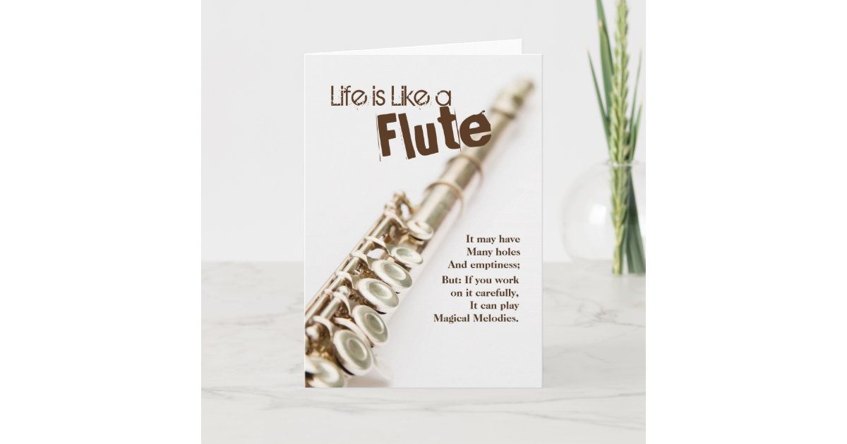Flute Quote Greeting Card | Zazzle