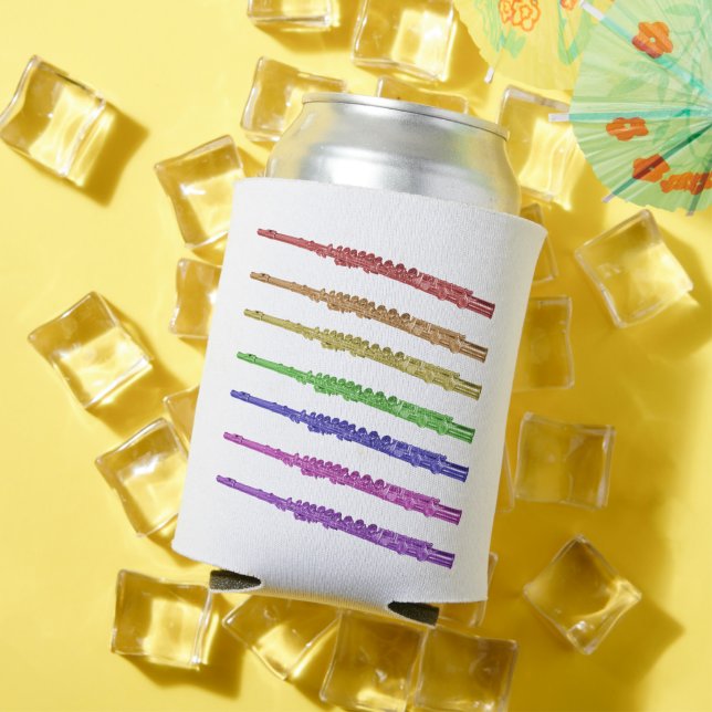 Flute Rainbow Colorful Can Cooler (In Situ Summer)