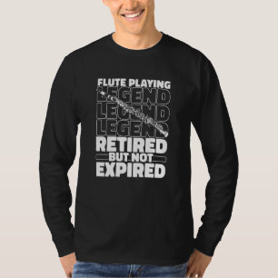 Flute Retired Woodwind Fluter Flutist T-Shirt