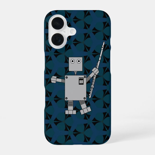 Flute Robot Iphone Case (Back)