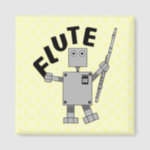 Flute Robot Text Magnet