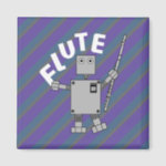 Flute Robot Text Magnet