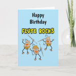 Flute Rocks Birthday Card