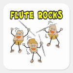 Flute Rocks Square Sticker