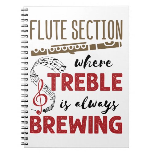 Flute Section Marching Band Treble Brewing Notebook