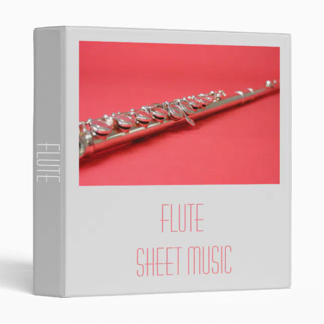 Flute File Folder Flute Sheet Music student folder portfolio | Zazzle