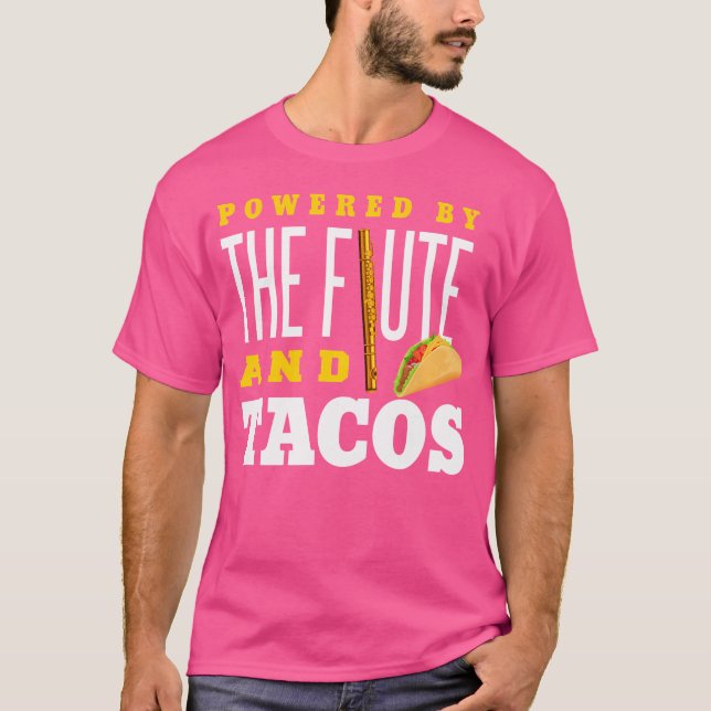 Flute Shirt Funny Taco Lover Instrument Flute Love (Front)