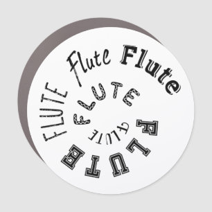 Flute Spiral Tex Car Magnet