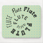 Flute Spiral Text Mouse Pad