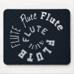 Flute Spiral Text Mouse Pad