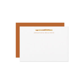 Flute Stationery - Personalized Flute Note Cards
