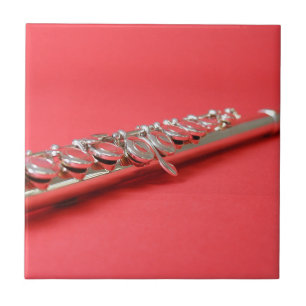 Flute student pink woodwind music ceramic tile