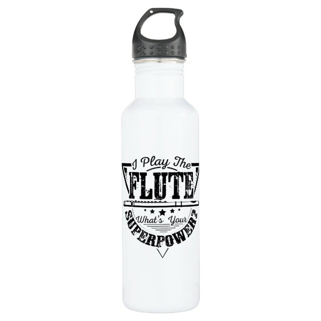 Flute Superpower Stainless Steel Water Bottle (Front)